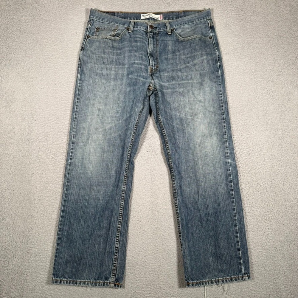 Levis Pants Mens 36x29 Blue 559 Relaxed Straight Corduroy 5 Pocket Casual Preppy